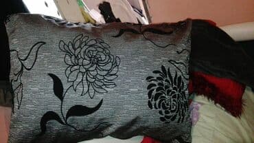 Pillows: Throw pillow, color - Black — 3