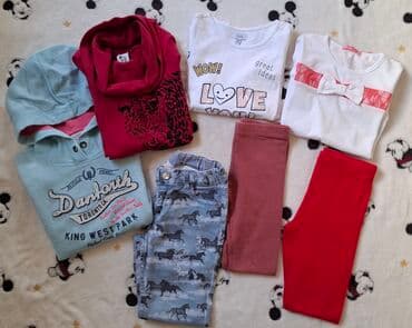 paket odece m: Paket: Helanke, Majice, Pantalone, Za devojčice, uzrast: 7-8 godina — 1