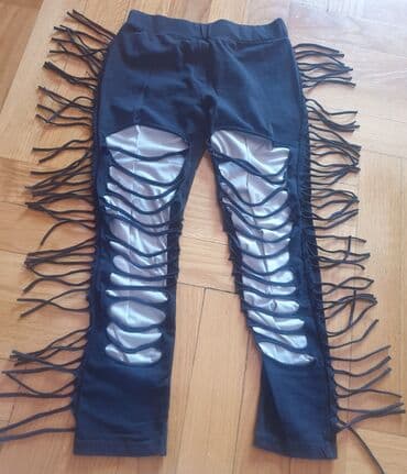 elegantne pantalone sa visokim strukom: 128-134, bоја - Crna — 2