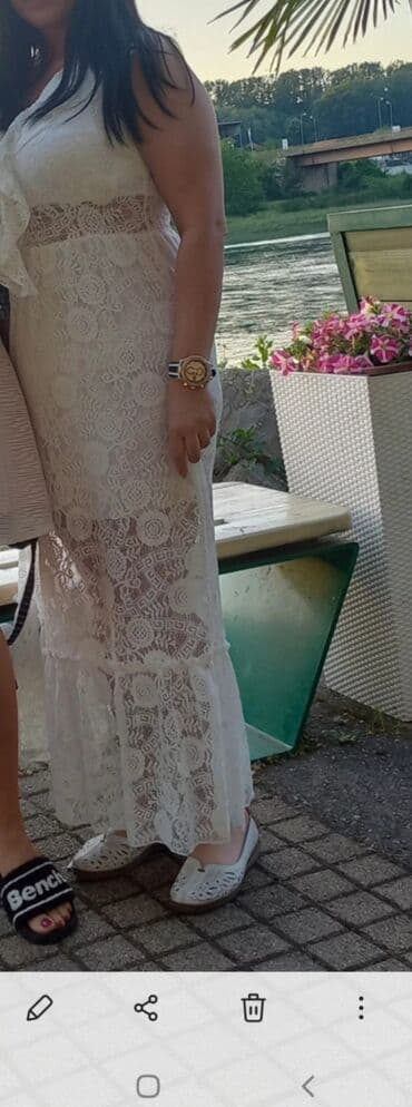 midi haljine h m: 2XL (EU 44), bоја - Bela, Večernji, maturski, Na bretele — 2