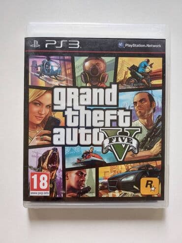 PS3 (Sony PlayStation 3): GTA 5 PS3 igra malo korišćena, odlično očuvana, sa mapom. Moguća — 1