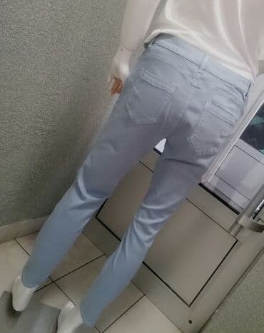 elegantne pantalone sa visokim strukom: L (EU 40), Visok struk, Ravne nogavice — 3