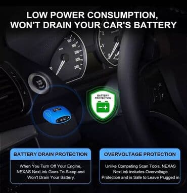 pokrivač za auto: Alat za čitanje i brisanje grešaka. NEXAS NexLink Bluetooth IOS & — 15