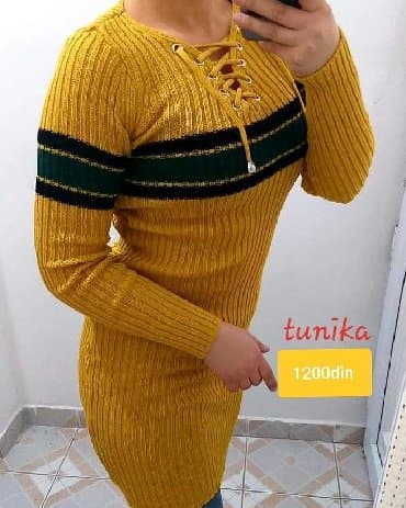 haljina za izlazak: One size, bоја - Žuta, Dugih rukava — 1