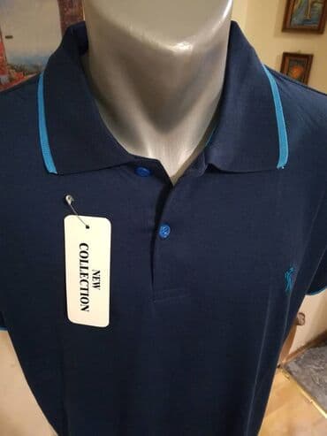 pantalone velicina 54: Majica na kratke rukave, 5XL (EU 62), bоја - Tamnoplava, Pamuk — 2