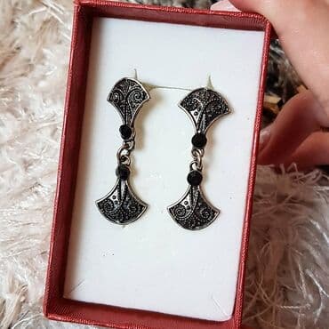 srebrne mindjuse na sraf: Minđuše na šraf, Handmade — 1
