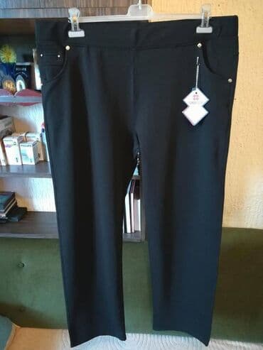 Pantalone: 5XL (EU 50), Normalan struk, Ravne nogavice — 1