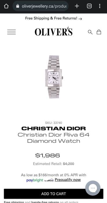 Ručni satovi: Klasični sat, Dior, Unisex — 1