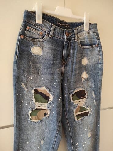 lidl pantalone: FB sister farmerke veličina XS. Mom fit model. Poluobim struka 36/37 — 4