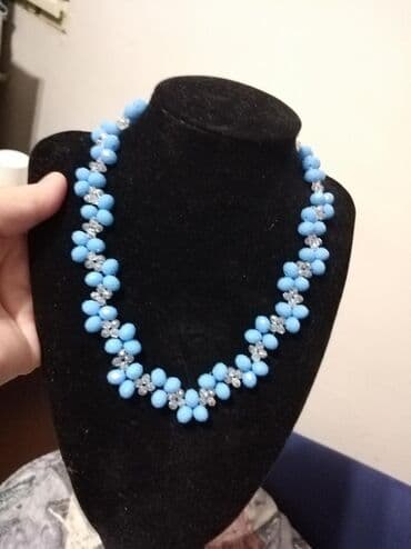 biserne ogrlice bižuterija: Biserna ogrlica, Handmade, Materijal: Kristal — 9