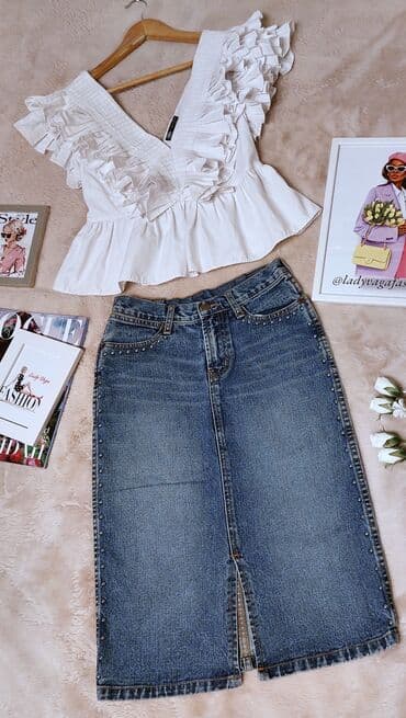 boho suknje: S (EU 36), Midi — 2