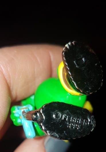 jednodelni skafanderi za decu: Kinder igracke frog. Pise Ferrero 1993.godina. Razne. zaba kliza — 3