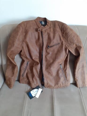 Kožna jakna Prava koža, XL (EU 54), Lc Waikiki, bоја - Braon — 1