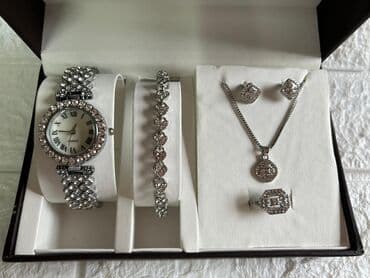 prsten sa oce nas: Set: Minđuše, Narukvica, Ogrlica, Materijal: Hirurški čelik — 10