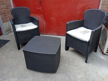 balkonska vrata i prozor: Baštenska ganitura, Plastika, bоја - Crna, Novo — 3