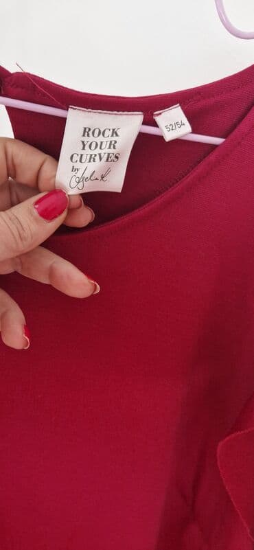 A-Dress 3XL (EU 46), bоја - Bordo, Dugih rukava — 2