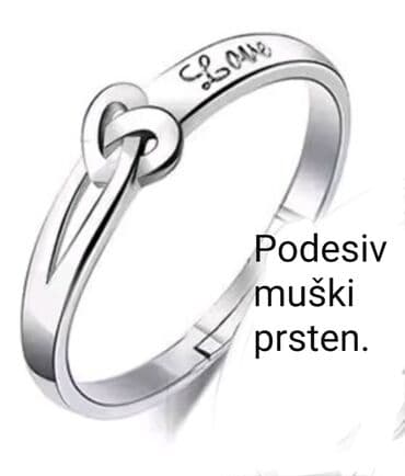 srebro cacak cene: Muški prsten, Materijal: Cirkon — 2