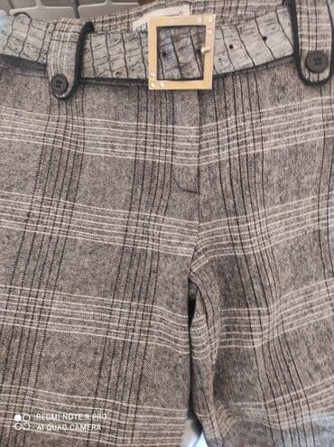lidl pantalone: S (EU 36), bоја - Siva, Karirani — 2