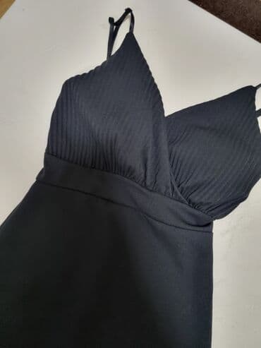 haljine crne: 9Fashion Woman S (EU 36), bоја - Crna, Oversize, Kratkih rukava — 2