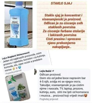 bugarski zacin za rostilj: Limes Staklosjaj je koncentrat za čišćenje staklenih i drvenih — 3
