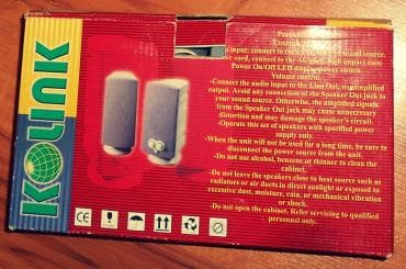 Zvučnici, slušalice i mikrofoni: Kompjuterski zvučniciKolink''. Multimedia speaker system Total — 2
