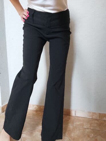 Pantalone: S (EU 36), Visok struk, Zvoncare — 2