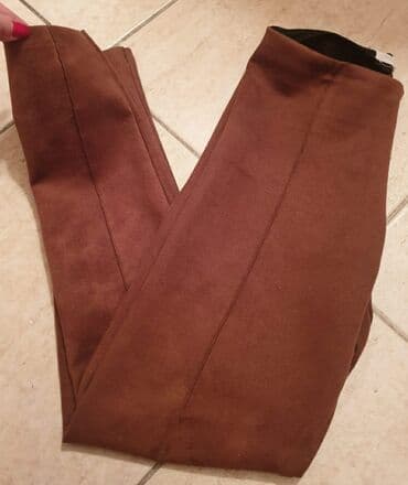 elegantne pantalone sa visokim strukom: 152-158, bоја - Bež — 1