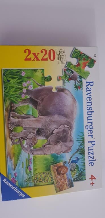torbe b: Puzzle ravensburger- 2 slagalice od po 20 delova, na jednoj fali jedan — 2
