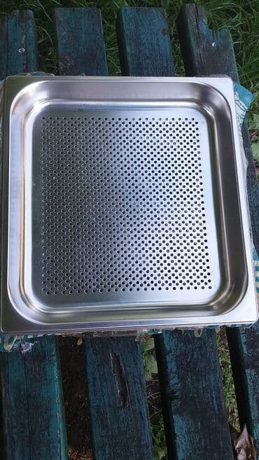 plitka posuda za pečenje pyrex: Tacna rešetka za ceđenje Inox prohrom — 1