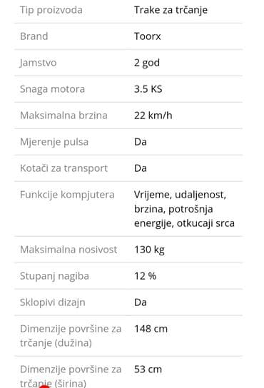 racunarstvo i informatika za 1 razred srednje skole: Nova TOORX profesionalna traka za trcanje. Kupljena je pre par meseci — 14