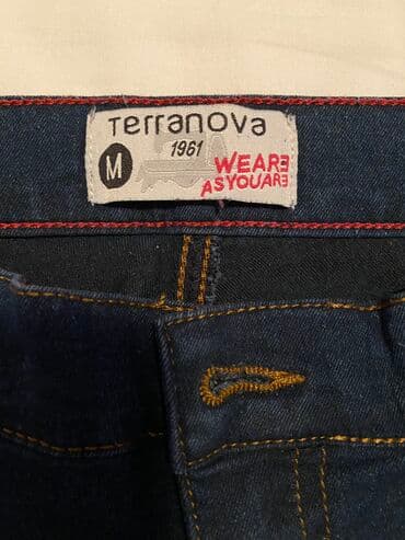 zenske pantalone h m: Terra Nova zenske farmerke, vel M, nove, nikada obučene. Duboki struk — 2