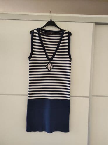 midi haljine h m: 0101 Brand XS (EU 34), bоја - Tamnoplava, Drugi tip rukava — 1