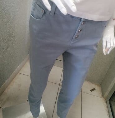 elegantne pantalone sa visokim strukom: L (EU 40), Visok struk, Ravne nogavice — 2