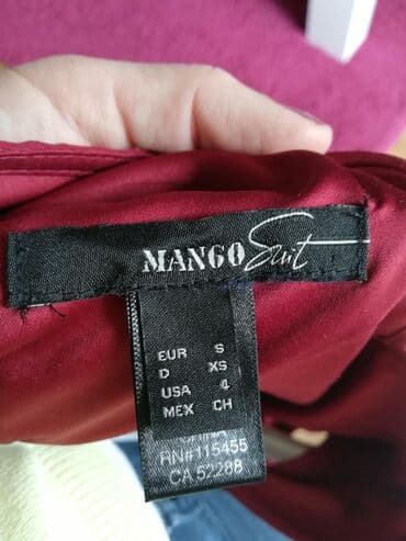 minđuše od nerđajućeg čelika: Mango S (EU 36), bоја - Bordo, Večernji, maturski, Na bretele — 8