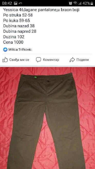 pantalone s: 3XL (EU 46), Drugi kroj pantalona — 4