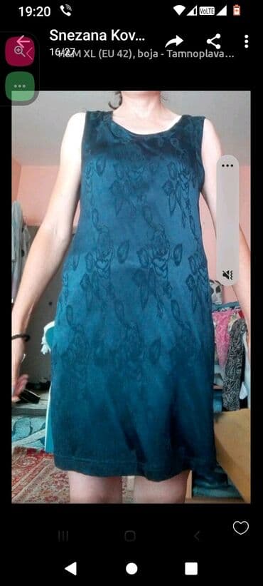svecana haljina s: Abercrombie & Fitch XL (EU 42), bоја - Tamnoplava, Večernji, maturski, Na bretele — 1