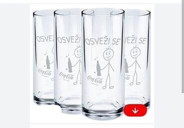 čaše za mladence i kumove: Novo. 4 čase visoke, Coca-Cola — 1