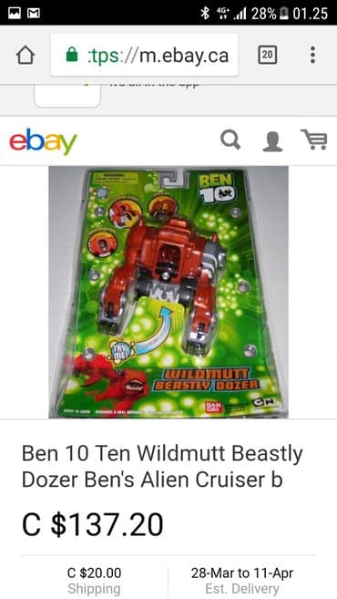 bunde od nerca cijena: Original cartoon network ben 10 igracka. Masina - vozilo od action — 4