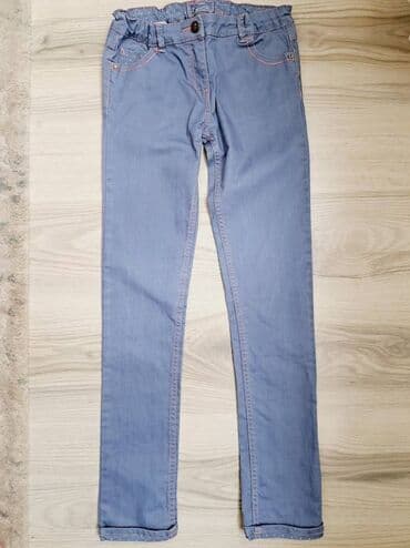 elegantne pantalone sa visokim strukom: 152-158, bоја - Svetloplava — 1