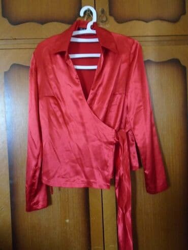 elegantna bluza: S (EU 36), Jednobojni, bоја - Crvena — 4
