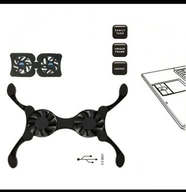 gigatron stalak za laptop: Ventilator za hladjenje Laptopa, sklopljivi od jake kuvane plastike — 2