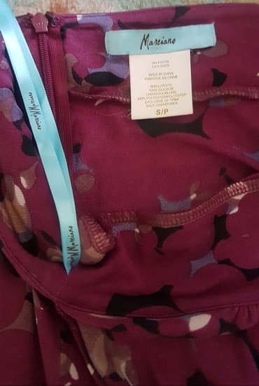 bordo haljine: Guess S (EU 36), bоја - Bordo, Kratkih rukava — 2