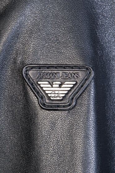 kožne haljine: Armani Jeans-Muska kozna Slim Fit jakna-Odlicnau S, M. l velicinama — 3