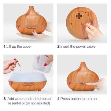 Difuzeri: USB Aroma Essential Oil Diffuser Ultrasonic Cool Mist Humidi USB — 4