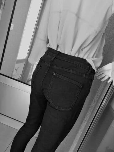 elegantne pantalone sa visokim strukom: Crne farmerice visok struk Sa puno elastina SUPER MODEL i kvalitet — 2