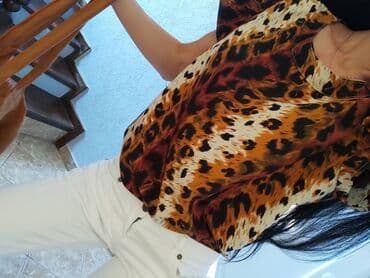 leopard pantalone: Amn, S (EU 36), Leopard, krokodil, zebra, bоја - Braon — 4