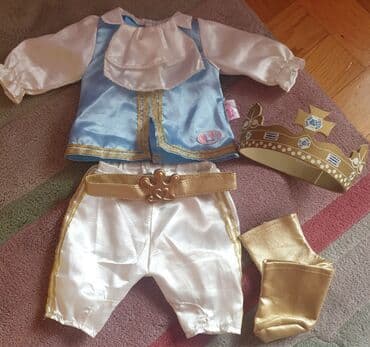 elegantne pantalone sa visokim strukom: Zapf baby born princ - kralj komplet garderoba odeca za bebu lutku — 4
