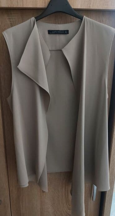 prsluk i pantalone komplet: Zara, M (EU 38), Pamuk, bоја - Siva — 1