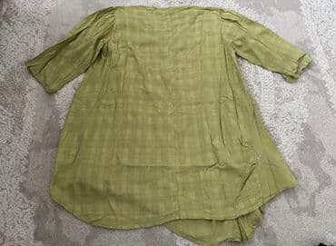 asimetricne tunike: 2XL (EU 44), 3XL (EU 46), 4XL (EU 48), Pamuk, Jednobojni, bоја - Zelena — 2