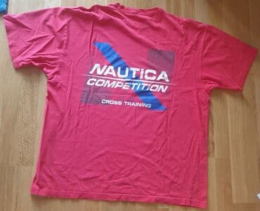 majica s: NAUTICA crvena majica. XL velicina, pazuh 62 cm, duzina 77cm, ramena — 1